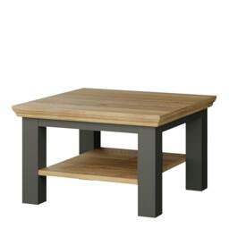 Rackhams Pontypool Small Coffee Table with Shelf in Wolfram Grey and Mauvella Oak - 43.4 x 70 x 70 cm - 1 - Wood - thumbnail 4