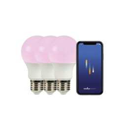Rackhams Smart E27 - 3-pack - A60 Colour - 2200-6500 Kelvin - 806 Lumen - Light Bulb - White - White - Plastic - 1