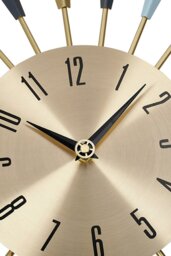 Rackhams Metal Starburst Decorative Wall Clock - Gold - thumbnail 5