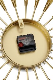 Rackhams Metal Starburst Decorative Wall Clock - Gold - thumbnail 3