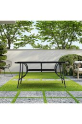 Rackhams Garden Tempered Glass Black Marble Coffee Table - Black - 120 W x 80 D x 72.5 H - thumbnail 4