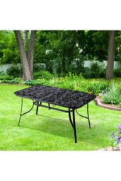 Rackhams Garden Tempered Glass Black Marble Coffee Table - Black - 120 W x 80 D x 72.5 H - thumbnail 3