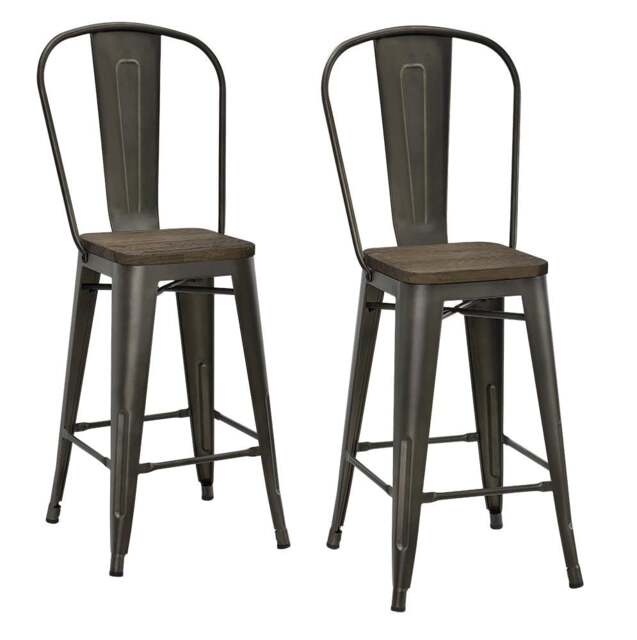 Rackhams Luxor Counter Stool in Metal Copper - 2 pieces - Copper - image 1