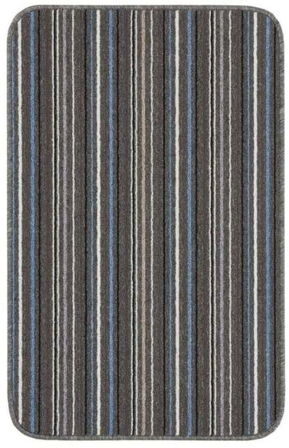 Rackhams Stockholm Lead/Light Blue Washable Mat - 57X90 cm - image 1