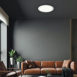 Rackhams Layla Stylish White Ceiling Lamp 66W Led Dimmable With Invluded Remote Shade Designed To Give The Effect Of A Starry Sky - thumbnail 3