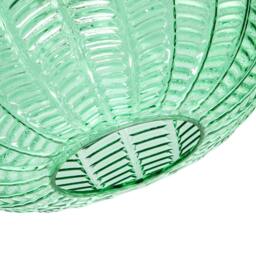Rackhams Emerald Green Glass Globe Pendant Light Shade with 3D Vertical Ribbing - thumbnail 5
