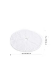 Rackhams 90cm White Christmas Tree Skirt Long Fur Xmas Tree Base Cover  for Christmas Home, Party - White - thumbnail 6