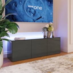 Rackhams Frank Olsen Intel 1500 Tv Cabinet - Grey - thumbnail 2