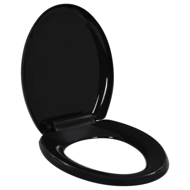Rackhams Soft-close Toilet Seat with Quick-release Design Black