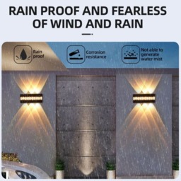 Rackhams ABS Outdoor Waterproof Wall Lamp for Garden Decoration - Warm Light - 2 - thumbnail 3