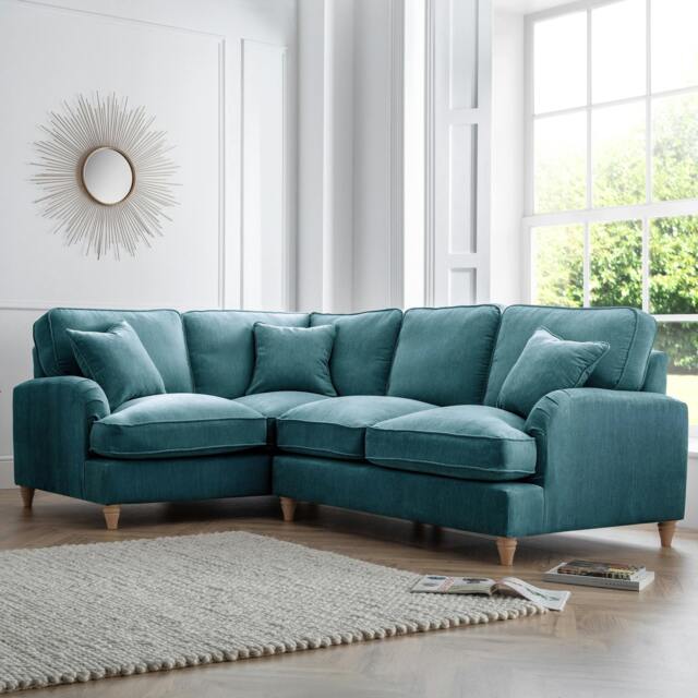 Rackhams The Swift Left Hand Corner Sofa - Emerald - image 1