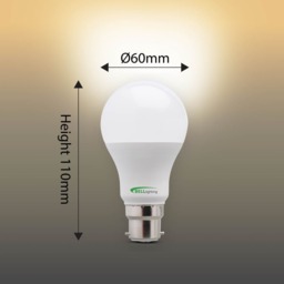 Rackhams B22 Bayonet LED GLS 8.1W Energy Saving Light Bulbs - Pack of 3 - thumbnail 4