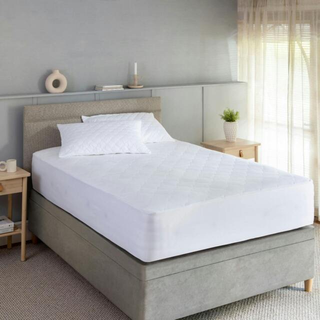 Rackhams Quilted Cotton Mattress Protectors - Single - x2 - Standard - image 1