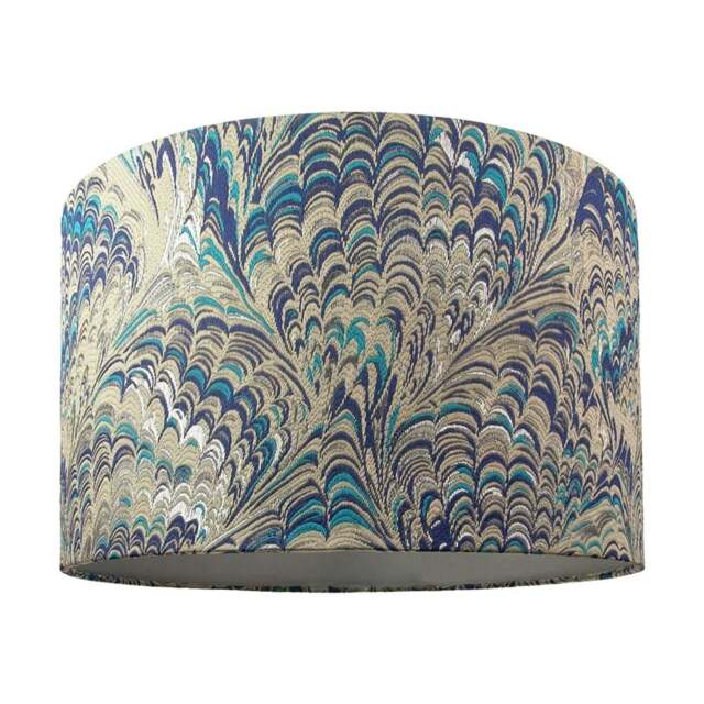 Rackhams Contemporary and Vivid Peacock Print 35cm Table/Pendant Lampshade in Soft Cotton - image 1