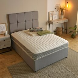 "Rackhams Memory Foam Hybrid Spring Mattress - 7.25"" Deep, Supportive Coil Spring Core - Grey - 1 - 4ft6 Double Mattress (135cm x 190cm)" - thumbnail 4