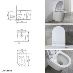 Rackhams Baku Back-to-Wall Toilet - thumbnail 2