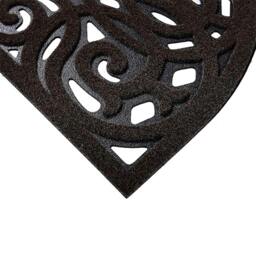 Rackhams Victorian Style Eco Halfmoon Outdoor Doormat - Chocolate - thumbnail 4