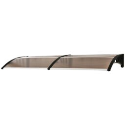 Rackhams Outdoor Curved Window Porch Canopy Awning UV Rain Cover 0.8x2m Brown - 75cm x 195cm x 23cm - Brown - thumbnail 2