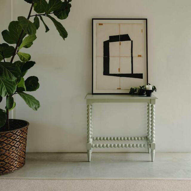 Rackhams Cromwell Bobbin Design Small Console table - Pale Olive, Green - image 1