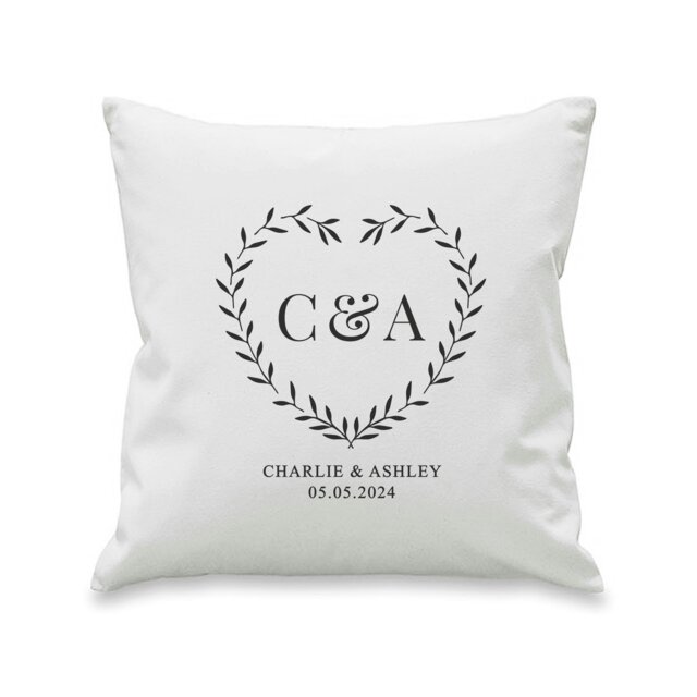 Rackhams Personalised Grey Heart Cushion - image 1