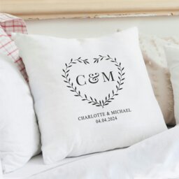 Rackhams Personalised Grey Heart Cushion - thumbnail 4