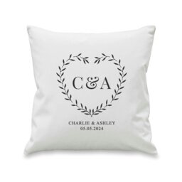 Rackhams Personalised Grey Heart Cushion