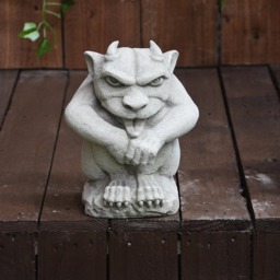 Rackhams Pair Of Small Gargoyle Garden Statues - thumbnail 3