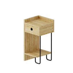 Rackhams Sirius Modern Bedside Table with 1 Drawer Open Shelf Left Module Width 32cm - Mocha Grey - thumbnail 5