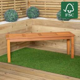 Rackhams Coniston 2 Seater Outdoor Wooden Garden Bench Stool