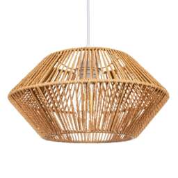 Rackhams Chic Designer Super Eco-Friendly Natural Brown Paper String Easy Fit Light Shade - thumbnail 1