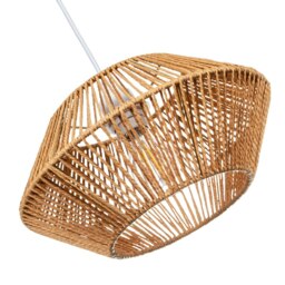 Rackhams Chic Designer Super Eco-Friendly Natural Brown Paper String Easy Fit Light Shade - thumbnail 4