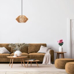 Rackhams Chic Designer Super Eco-Friendly Natural Brown Paper String Easy Fit Light Shade - thumbnail 6
