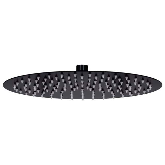 Rackhams Rain Shower Head Stainless Steel 30 cm Round Black
