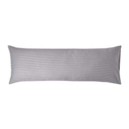 Rackhams Silky 330 TC Egyptian Cotton Satin Stripe Body Pillowcase - Grey