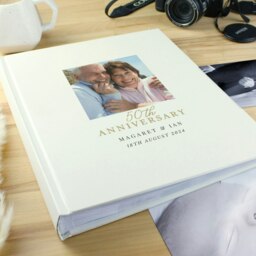 Rackhams Personalised Photo Upload 50th Anniversary Traditional Photo Album - thumbnail 2