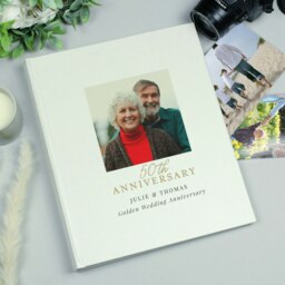 Rackhams Personalised Photo Upload 50th Anniversary Traditional Photo Album - thumbnail 1