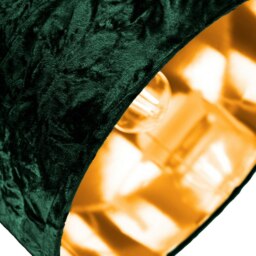 "Rackhams Modern Green Crushed Velvet 14"" Table/Pendant Lampshade with Shiny Copper Inner" - thumbnail 3