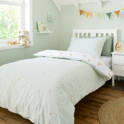 Rackhams Mini Moo Cow Reversible Cotton Duvet Cover Set White - White - Junior - thumbnail 2