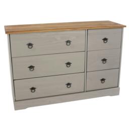 Rackhams Corona Grey Modern 3 + 3 Drawer Chest of Drawers - Grey - thumbnail 5