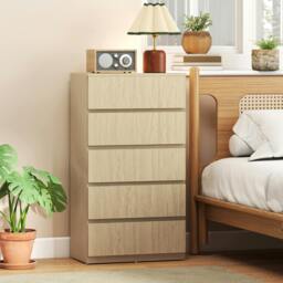 Rackhams Bedroom Chest of Drawers, Drawers Dresser, Drawer Unit - Natural - 5 Drawers - thumbnail 1
