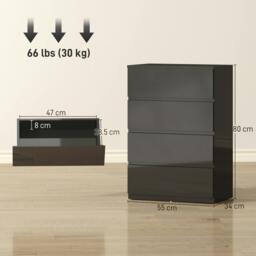 Rackhams Bedroom Chest of Drawers, Drawers Dresser, Drawer Unit - Natural - 5 Drawers - thumbnail 4