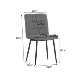 Rackhams 44cm Wide Retro Velvet Accent Desk Chair Dining Desk Chairs - Green - thumbnail 3