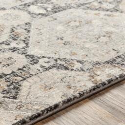 Rackhams Indigo-Vintage Black Grey Beige Traditional Boho Rug - 200 x 275 cm - thumbnail 3