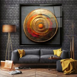 Rackhams Abstract Glass Wall Art 9 - 50x50cm - Tempered Glass (4 mm) - thumbnail 4