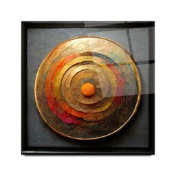 Rackhams Abstract Glass Wall Art 9 - 50x50cm - Tempered Glass (4 mm) - thumbnail 3