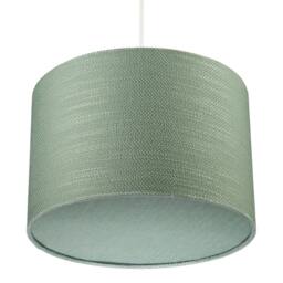 Rackhams Desert Sage Green Textured Linen Pendant Lighting Shade with Diffuser - thumbnail 4