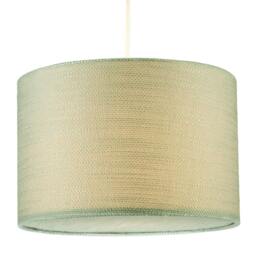 Rackhams Desert Sage Green Textured Linen Pendant Lighting Shade with Diffuser - thumbnail 2