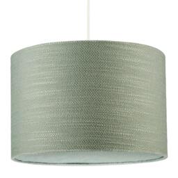 Rackhams Desert Sage Green Textured Linen Pendant Lighting Shade with Diffuser - thumbnail 1