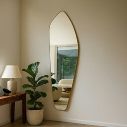 Rackhams Modern Gold Metal Irregular Full Length Mirror 177cm x 61cm - thumbnail 2