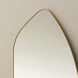 Rackhams Modern Gold Metal Irregular Full Length Mirror 177cm x 61cm - thumbnail 5